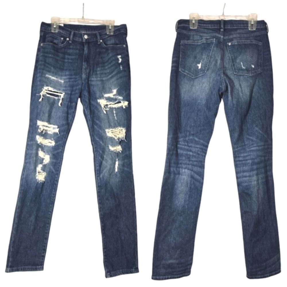 H&M Skinny Fit Coupe Moulante Jeans Distressed 33x32